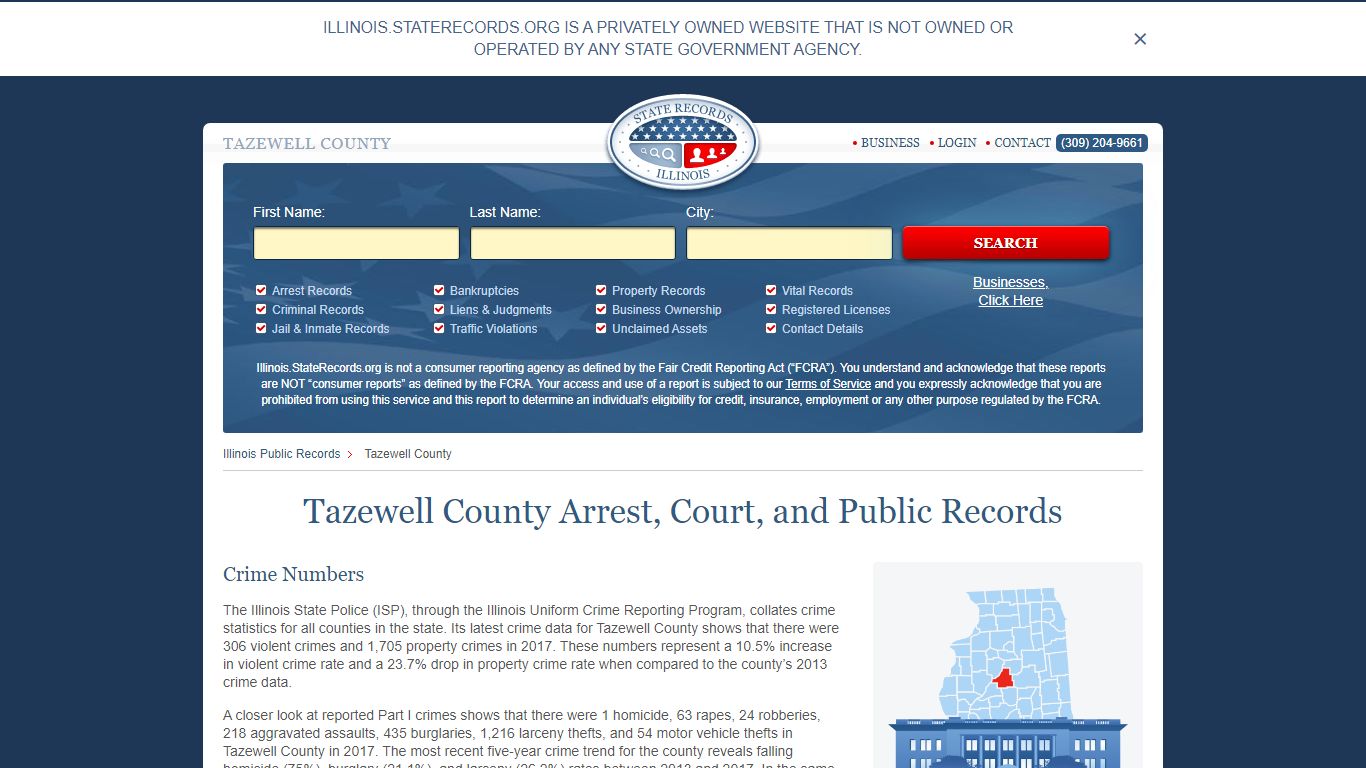 Tazewell County Arrest, Court, and Public Records